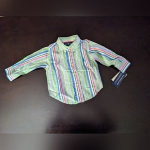 NWT Polo by Ralph Lauren Infant's Button Down Long-Sleeved Shirt, Size 9M